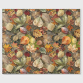 Droge herfstbladeren 02 cadeaupapier (Vlak)