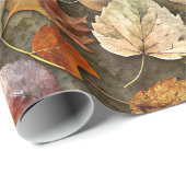 Droge herfstbladeren 02 cadeaupapier (Rol Hoek)