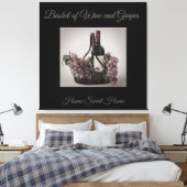 Droge ijzerkorf voor wijn en druiven canvas afdruk (Insitu (Slaapkamer))