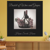 Droge ijzerkorf voor wijn en druiven canvas afdruk (Insitu (Woonkamer))