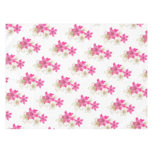 Droge kerstroze poinsettia en goudbloem tafelkleed (Voorkant (Horizontaal))