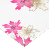 Droge kerstroze poinsettia en goudbloem tafelkleed (Gekanteld)