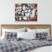 Droge koelere tuin | Paul Klee | Canvas Afdruk (Insitu (Slaapkamer))