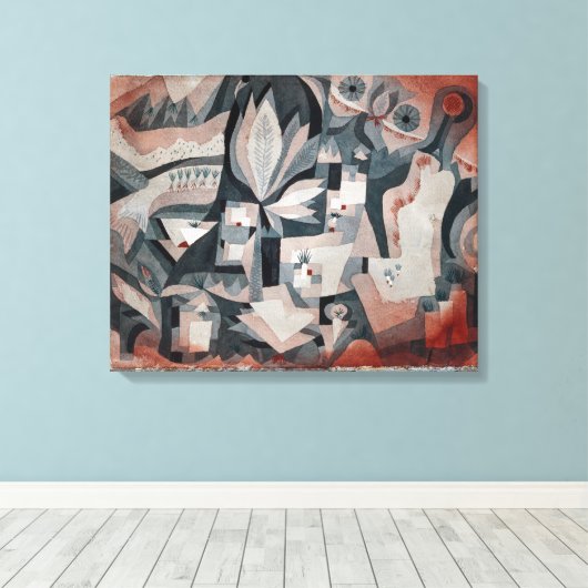 Droge koelere tuin | Paul Klee | Canvas Afdruk (Insitu (Houten vloer))