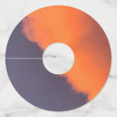 Droge, magische wolken in droomachtige, magische k wijnglaslabel (Achterkant)