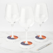 Droge, magische wolken in droomachtige, magische k wijnglaslabel (Set)