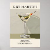droge martini-cocktail poster (Voorkant)