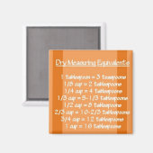 Droge meetequivalenten Oranje magneet (Voorkant / Achterkant)