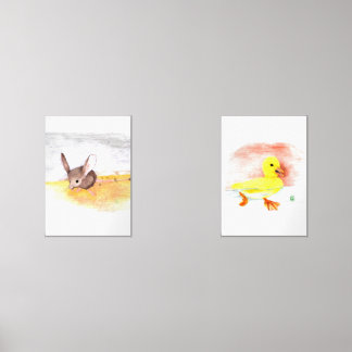 Droge muis en gewoon Ducky Muurkunst Sets