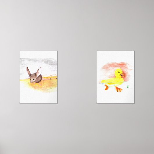 Droge muis en gewoon Ducky Muurkunst Sets (Voorkant)