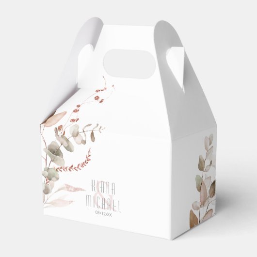 Droge oliage Wedding Blush Pink V2 ID817 Bedankdoosjes (Voorkant Zijde)