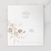 Droge oliage Wedding Table Blush Pink ID817 Plaatskaartje (Buitenkant ongevouwen)