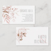 Droge oliage Wishing Well V1 Blush Pink ID817 Informatiekaartje (Voorkant / Achterkant)