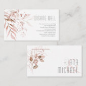 Droge oliage Wishing Well V2 Blush Pink ID817 Informatiekaartje (Voorkant / Achterkant)