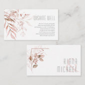 Droge oliage Wishing Well V3 Blush Pink ID817 Informatiekaartje (Voorkant / Achterkant)