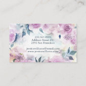 Droge Paarse Rozen Floral Visitekaartje (Achterkant)
