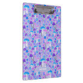 Droge paddenstoelen en bloemen Paarse Turquoise Klembord (Rechts)