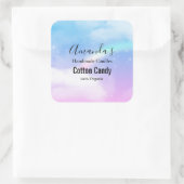 Droge pasta's met een regenboog vierkante sticker (Tas)