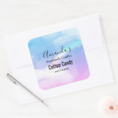 Droge pasta's met een regenboog vierkante sticker (Envelop)