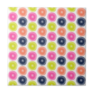 Droge penseelcirkels tegeltje