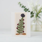 Droge perskaart voor bloemen feestdagenkaart (Staand voorkant)