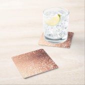 Droge Roos Gold Glitter - Perzikglazige werking Kartonnen Onderzetters (Insitu)