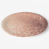 Droge Roos Gold Glitter - Perzikglazige werking Papieren Bordje (Gekanteld)