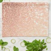 Droge Roos Gold Glitter - Perzikglazige werking Theedoek (Gevouwen)