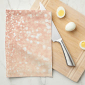 Droge Roos Gold Glitter - Perzikglazige werking Theedoek (Quarter Fold)