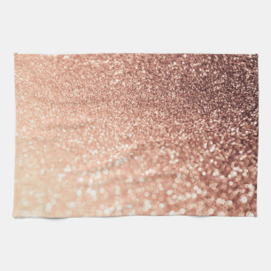 Droge Roos Gold Glitter - Perzikglazige werking Theedoek
