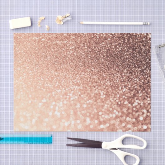 Droge Roos Gold Glitter - Perzikglazige werking Tissuepapier (Craft)