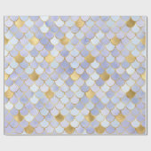 Droge roosters en goudkleurige zeemeerminnen cadeaupapier (Vlak)