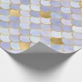 Droge roosters en goudkleurige zeemeerminnen cadeaupapier (Hoek)