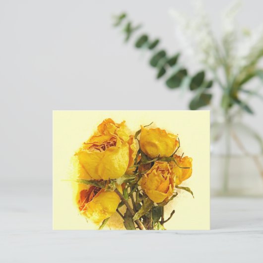 Droge Rozen Briefkaart (Staand voorkant)