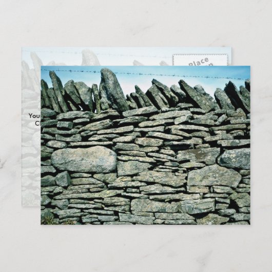 Droge steenwand briefkaart (Voorkant / Achterkant)