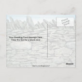 Droge steenwand briefkaart (Achterkant)