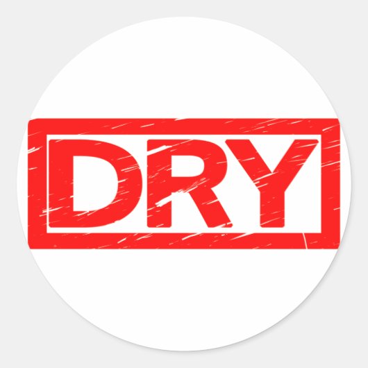 Droge stempel ronde sticker (Voorkant)