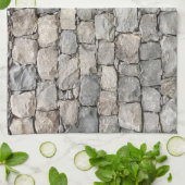 Droge Stenen Muur Excentriek Theedoek (Gevouwen)