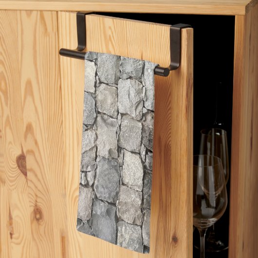 Droge Stenen Muur Excentriek Theedoek (Derde Gevouwen)