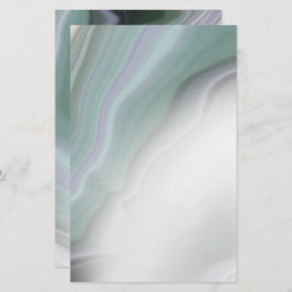 Droge Stusty Sage Agate Blank Stationery