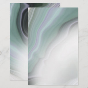 Droge Stusty Sage Agate Blank Stationery