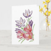 Droge verjaardagskaart voor bloemen kaart (Gele Bloem)