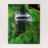 Droge Watervallen North Carolina.Kerstgroeten Legpuzzel (Verticaal)