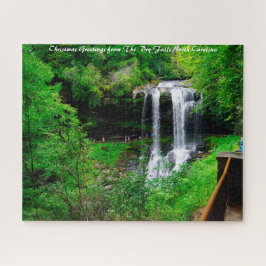 Droge Watervallen North Carolina.Kerstgroeten Legpuzzel