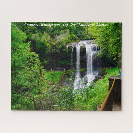 Droge Watervallen North Carolina.Kerstgroeten Legpuzzel (Horizontaal)