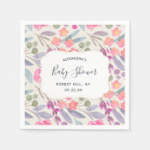 Droge Waterverf| Baby shower Servet (Voorkant)