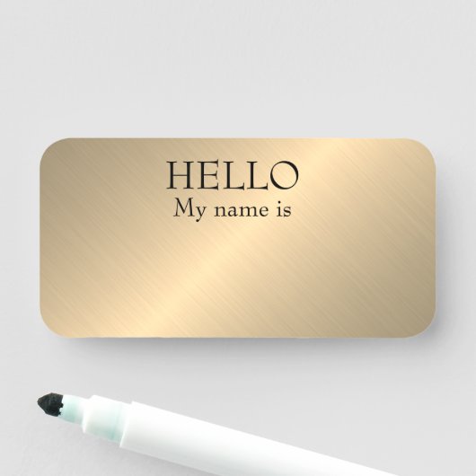 Droge wissing opnieuw te gebruiken Hallo geborstel Naamplaatje (In situ)