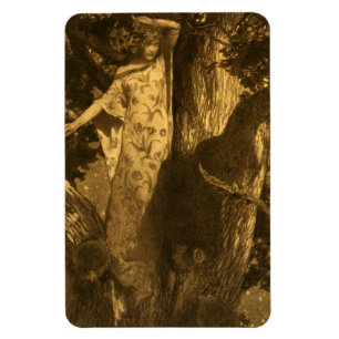 Drogeade Vrouw Zo bezeten Uil & Vleermuis Nacht Ma Magneet