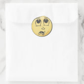 Drogen Emoji Ronde Sticker (Tas)