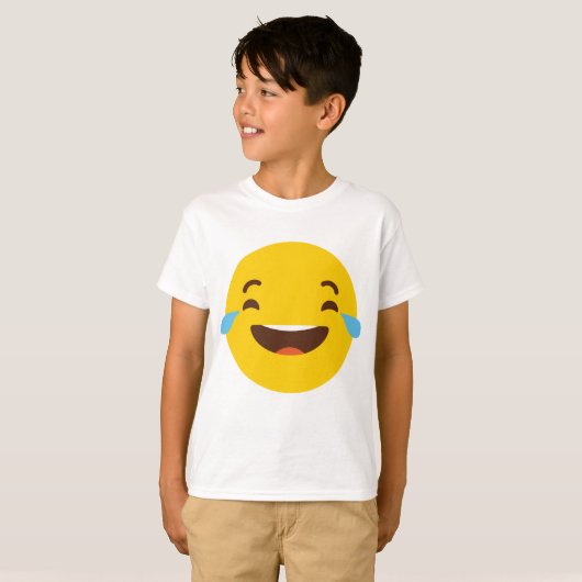 Drogen met lachende emoji t-shirt (Voorkant volledig)